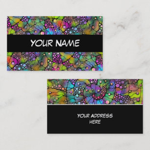Colorfully Dots Spirals Hand Painting 1 Business Card