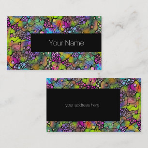 Colorfully Dots Spirals Hand Painting 1 Business Card