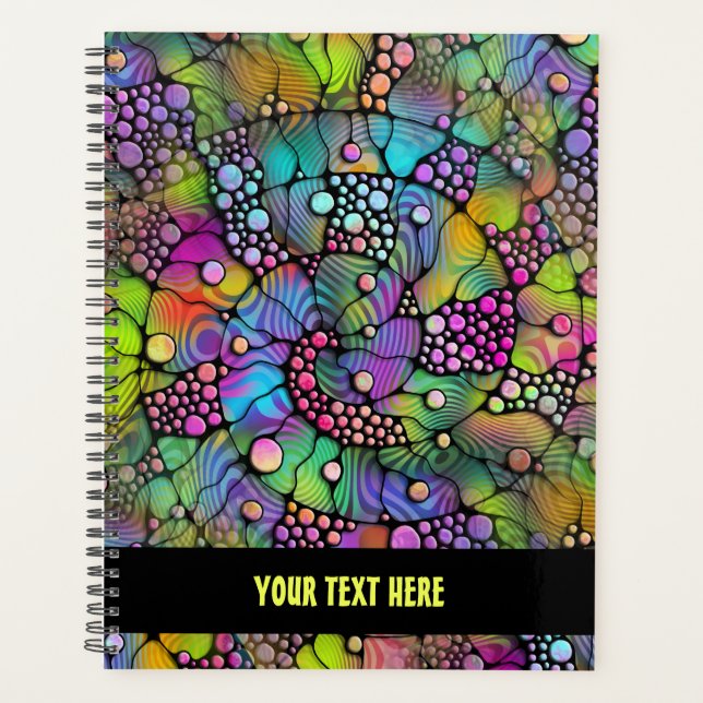 Colorfully Dots Spirals Hand Painting 1 Planner (Front)