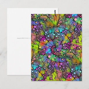 Colorfully Dots Spirals Hand Painting 1 Postcard