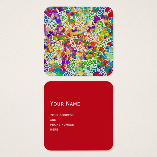 Colorfully Dots Spirals Hand Painting 2 (Front & Back)