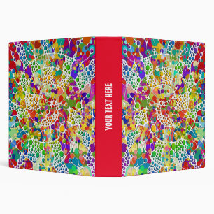 Colorfully Dots Spirals Hand Painting 2 3 Ring Binder