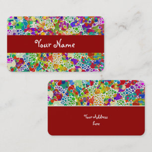 Colorfully Dots Spirals Hand Painting 2 Business Card