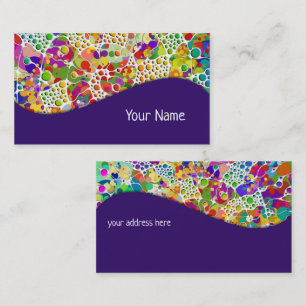 Colorfully Dots Spirals Hand Painting 2 Business Card
