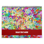 Colorfully Dots Spirals Hand Painting 2 Calendar