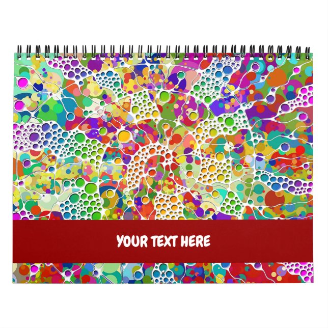 Colorfully Dots Spirals Hand Painting 2 Calendar (Cover)