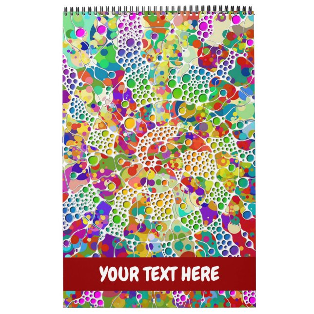 Colorfully Dots Spirals Hand Painting 2 Calendar (Cover)