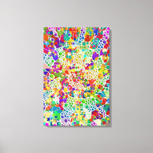 Colorfully Dots Spirals Hand Painting 2 Canvas Print