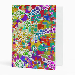 Colorfully Dots Spirals Hand Painting 2 Mini Binder