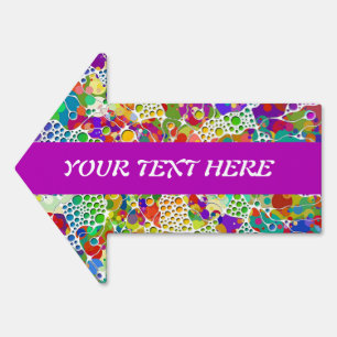 Colorfully Dots Spirals Hand Painting 2 Sign