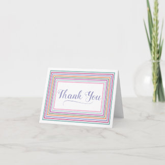 Colorfully Framed Thank You Graduation Notecard