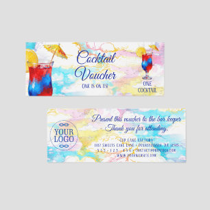 Colorfully Tasty Cocktail Drink 2 Raffle Tickets