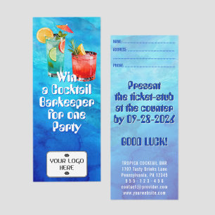 Colorfully Tasty Cocktail Drink 3 Raffle Tickets