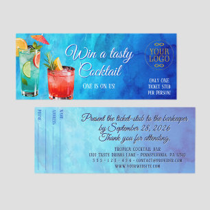 Colorfully Tasty Cocktail Drink 3 Raffle Tickets