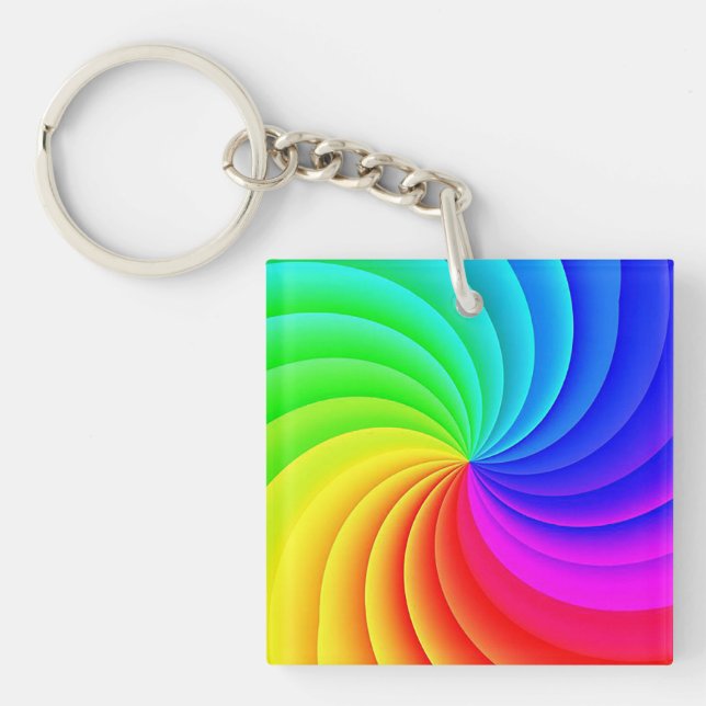 Colorfulm Pinwheel  Keychain (Front)