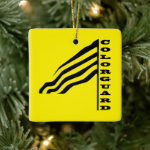 Colorguard Flag Ceramic Ornament