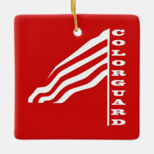 Colorguard Flag Ceramic Ornament