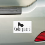Colorguard Flag Text Car Magnet