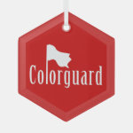 Colorguard Flag Text Ceramic Ornament