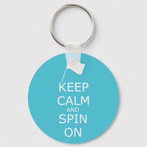 Colorguard Keep Calm and Spin On Keychain