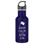 Colorguard &quot;keep Calm And Spin On&quot; Water Bottle at Zazzle