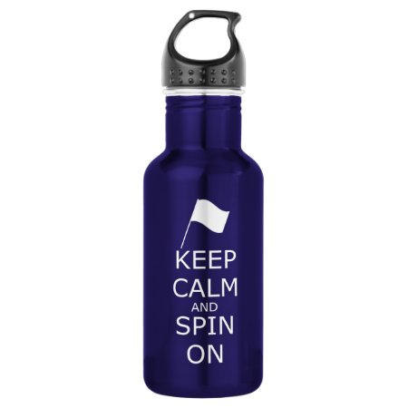 Colorguard "keep Calm And Spin On" Water Bottle