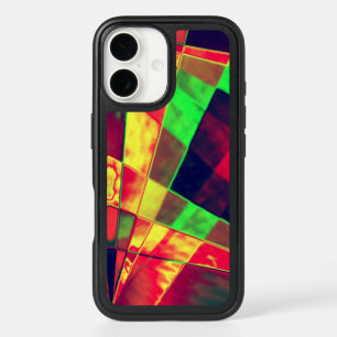 Colorido de retângulos e quadrados inclinados. iPhone 16 case