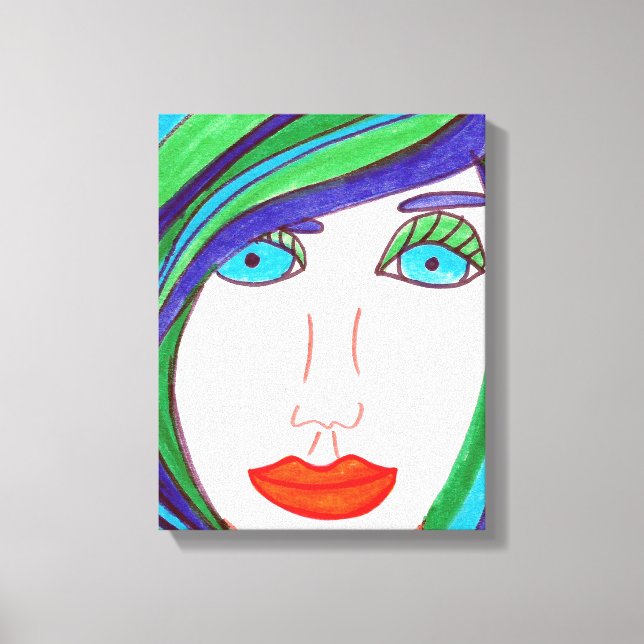 Colorific Hair Canvas Print (Front)