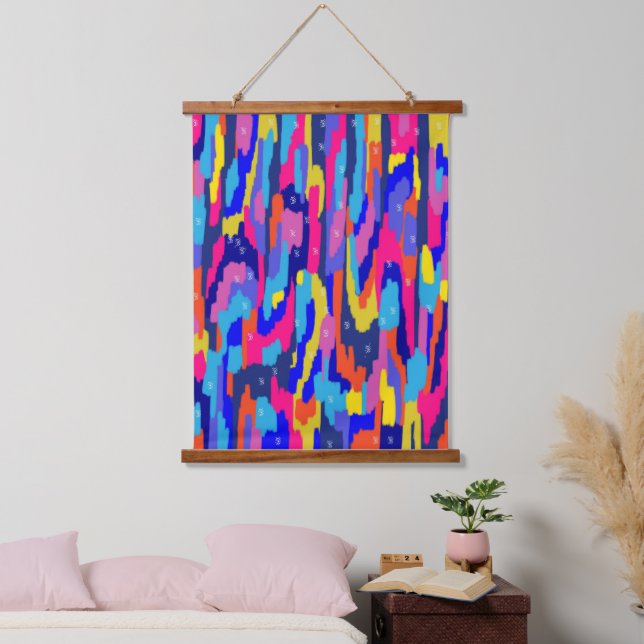 Coloring Book Abstract Art Hanging Tapestry (Bedroom)