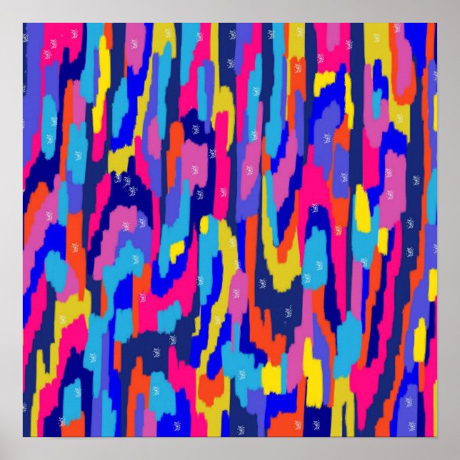 Coloring Book Abstract Art Poster (Front)