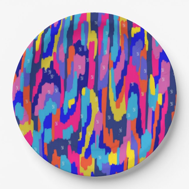 Coloring Book Abstract Paper Plates (Front)