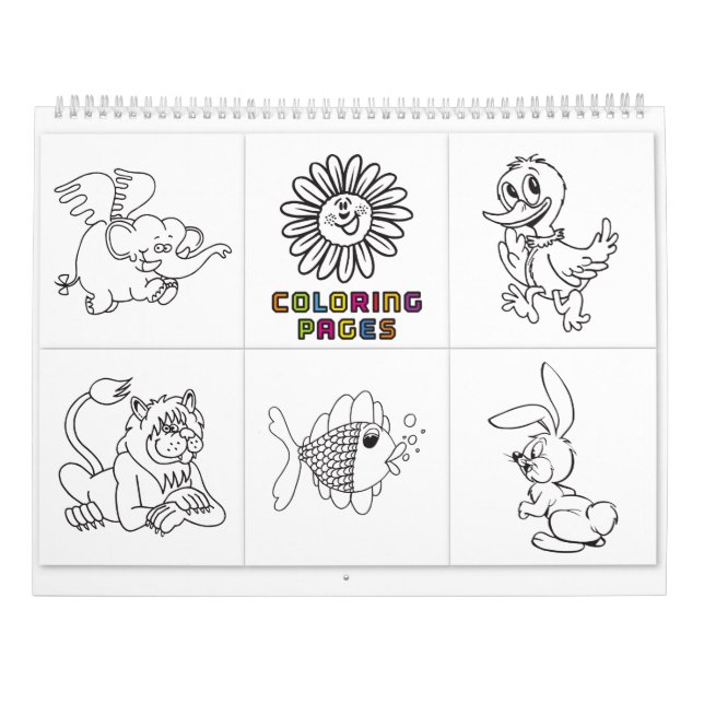 coloring book calendar (Back)