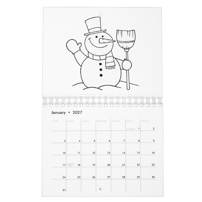 Coloring Book Calendar 2013 (Jan 2027)