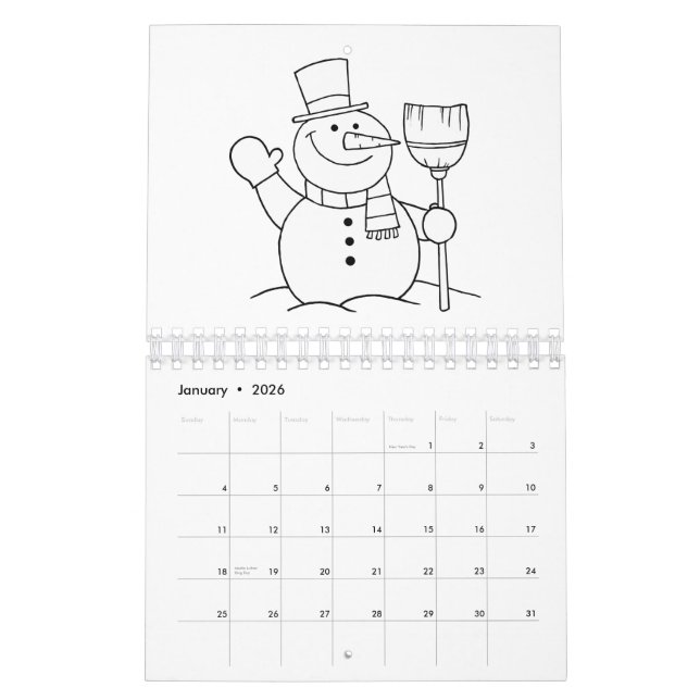 Coloring Book Calendar 2013 (Jan 2026)