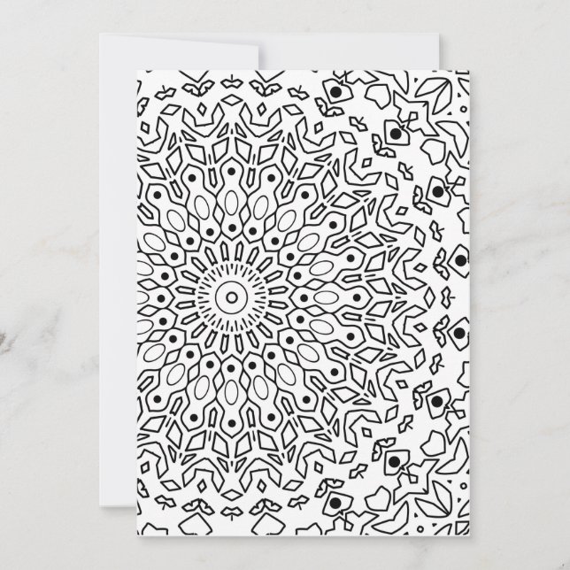 Coloring book, coloring book antistress holiday card (Front)