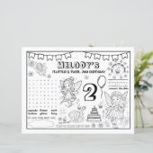 Coloring Book Fairy 2nd Birthday Paper Sheet (Standing Front)