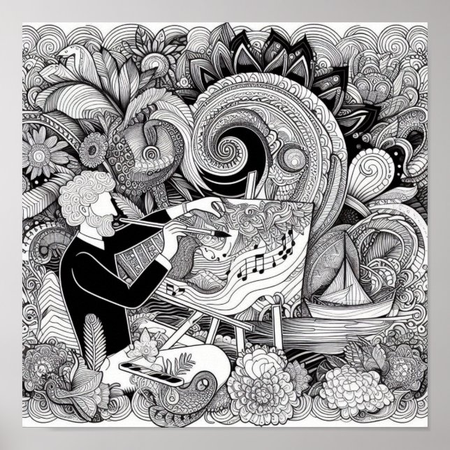 Coloring Book Gifts - Colorist Artist Painter Poster (Front)