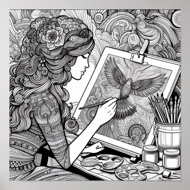 Coloring Book Gifts - Colorist Artist Painter Poster (Front)