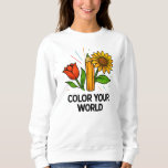 Coloring Book Sweatshirt – Flower Art Lovers