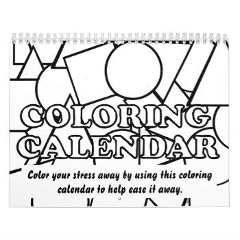 Coloring Calendar by Lynnes_creations at Zazzle