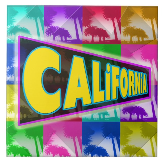 "Coloring California 2" Tile (Front)
