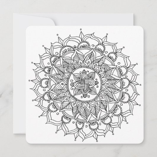 Coloring Card Mandala by Harmony (Front)