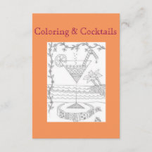 Coloring & Cocktails Girls Night Party Invitations