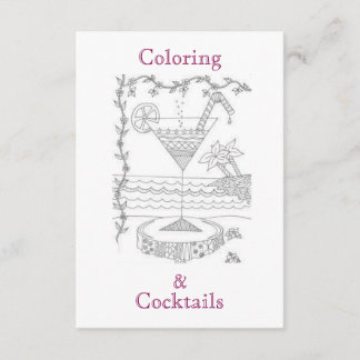 Coloring & Cocktails Girls Night Party Invitations