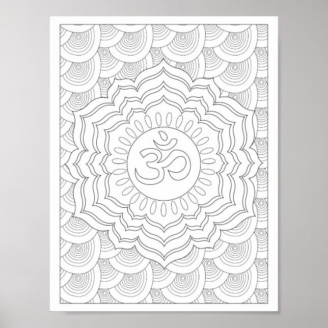 Coloring Crown Chakra Poster (Front)