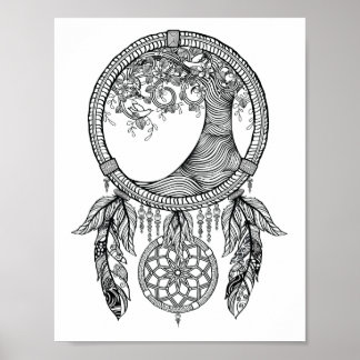 Coloring Dreamcatcher Poster