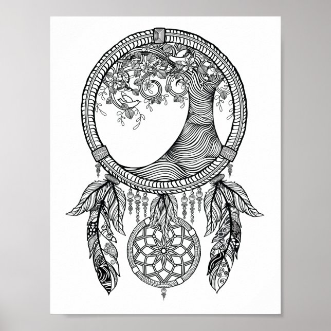Coloring Dreamcatcher Poster (Front)
