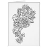 coloring floral Card (Front)