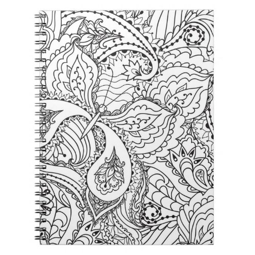 Coloring Flower Art New Design Floral Aesthetic Fl Notebook