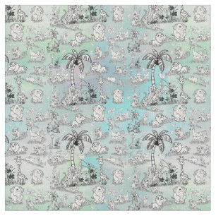 Coloring-in line-drawing Art for Wallpaper Fabric